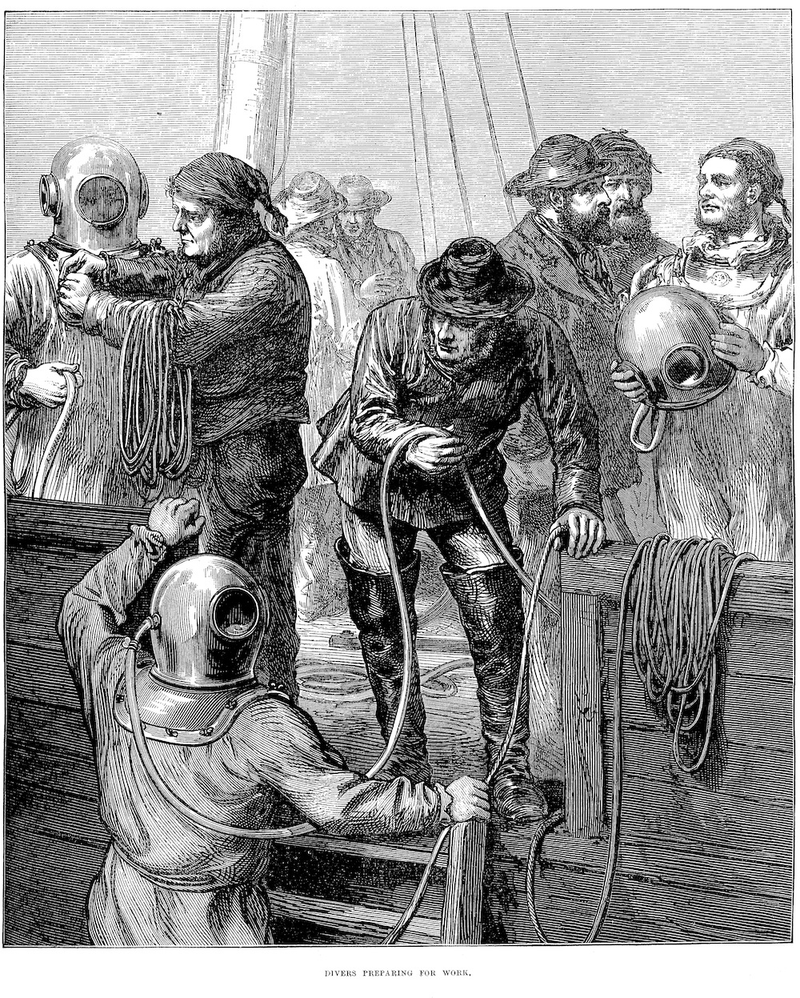 Illustration for article titled The Strange and Wonderful History of Diving Suits, From 1715 to Today